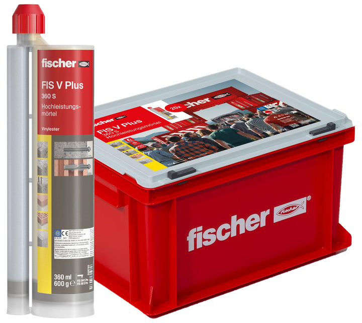 fischer Hochleistungsmörtel FIS V Plus 360 S im praktischen Handwerkerkoffer, wetterfester Mörtel fü