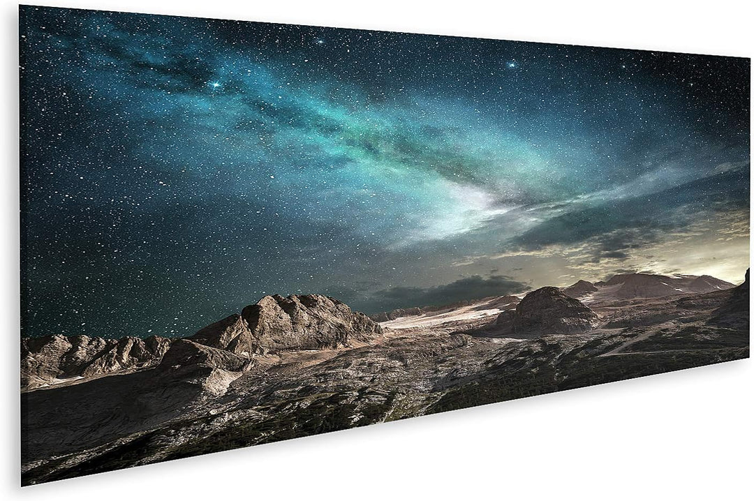 islandburner Bild auf Leinwand Milchstrasse In Der Morgendämmerung In Einer Berglandschaft Bilder Wa