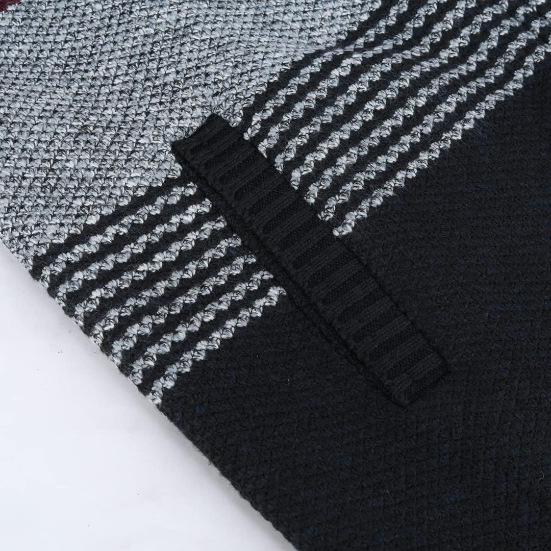 Sliktaa Strickjacke mit Kapuze für Herren Cardigan Winter Frühling Outdoor Baumwolle Jacke Pullover