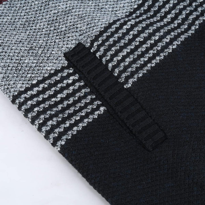 Sliktaa Strickjacke mit Kapuze für Herren Cardigan Winter Frühling Outdoor Baumwolle Jacke Pullover