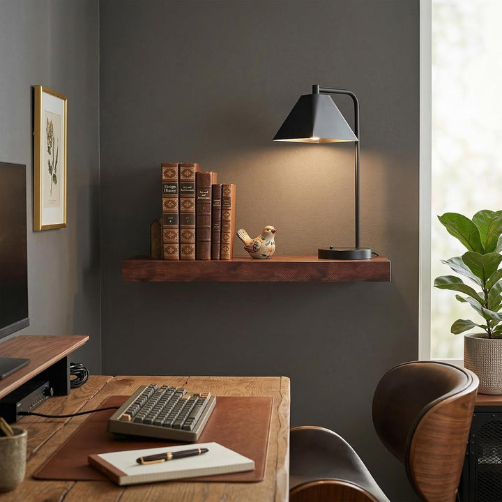 Relaxdays Wandregal, 3er Set, HBT: 4 x 40 x 23 cm, Holzoptik, Metall, Wandbretter Wohnzimmer, Flur,