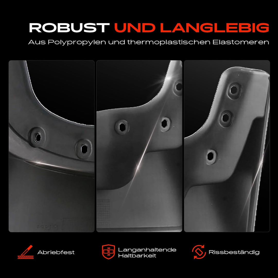 Frankberg 4x Spritzschutz Schmutzfänger Vorne Hinten Kompatibel mit T-i-g-u-a-n 5N_ SUV 2007-2015 5N