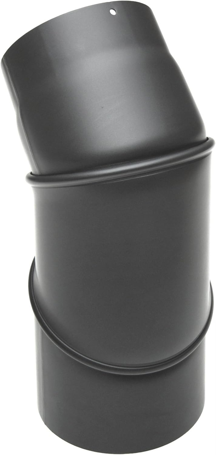 raik Rauchrohrbogen/Ofenrohrbogen 0-90° drehbar 3-teilig 120 mm Durchmesser Stahlblech 2 mm Gussgrau