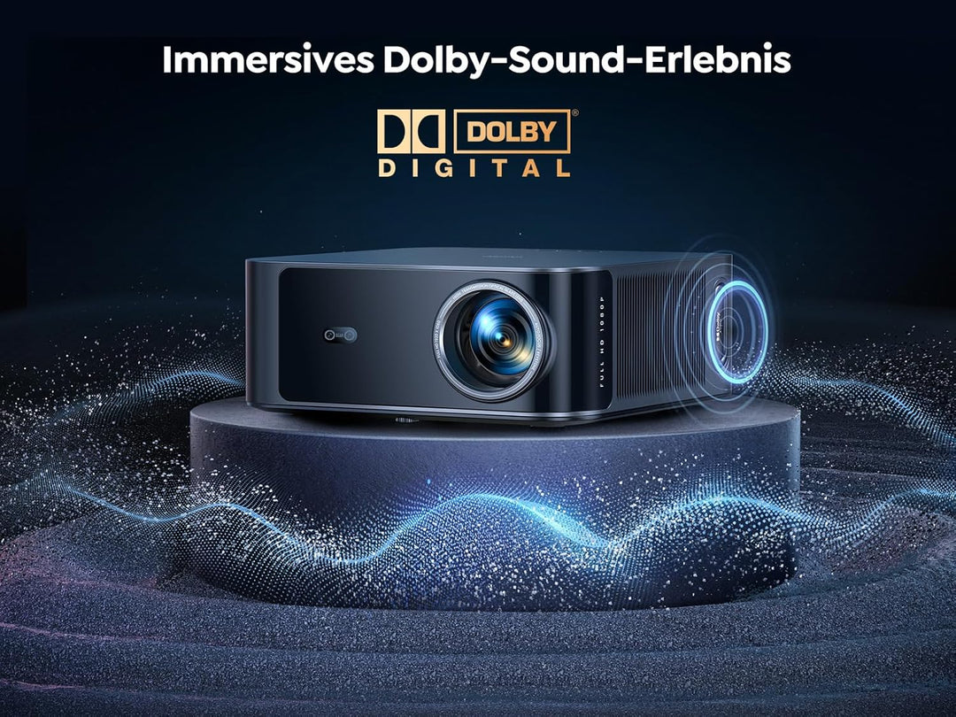 Beamer 4K【Offizielles Netflix & Dolby Audio】 Toptro 1200 ANSI Smart Beamer Heimkino, 1080P Full HD V