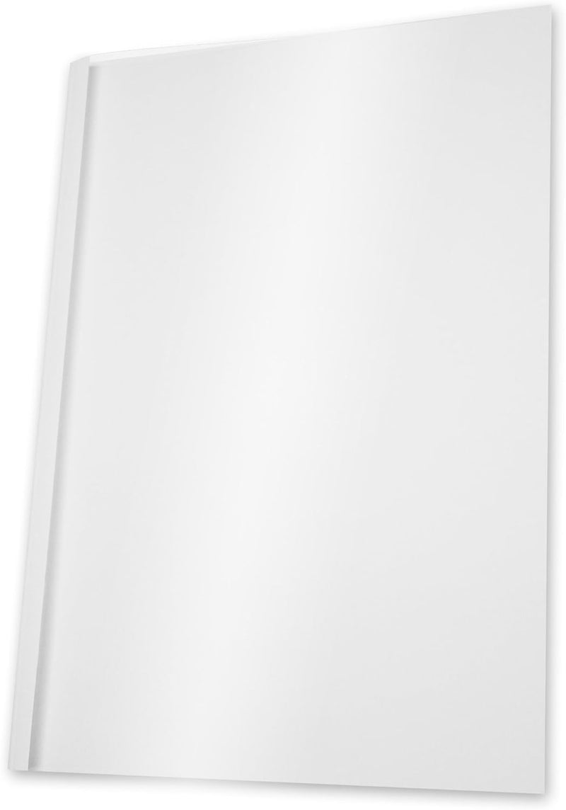 Pavo,8003600,Thermo-bindemappen AA8A4, Rückenbreite6 mm, 100-erPack, 41-60 Blatt, weiss/transparent