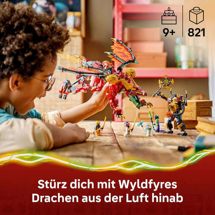 LEGO NINJAGO Wyldfyres Drachenmech - 2-in-1 Ninja-Actionfigur mit Mech von Kaiserin Beatrix und 6 Mi