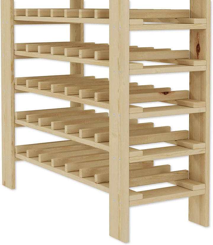 Lenmar Serie RW Weinregal aus Holz für Flaschen, Hellbeige, Wein, Flaschenregal, Kellerregal, Regale