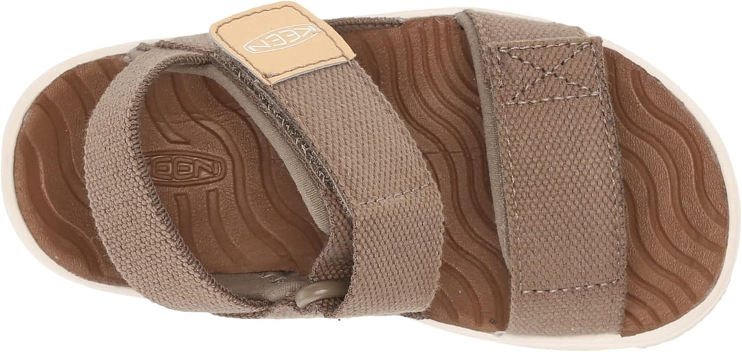 KEEN Unisex Kinder Elle Backstrap Slingback Sandalen 27/28 EU Brindle Star White, 27/28 EU Brindle S