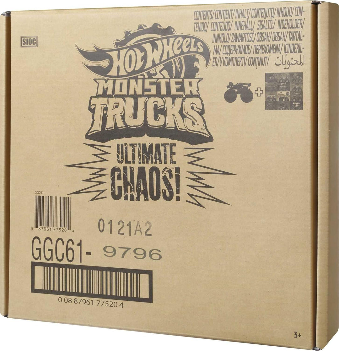 Hot Wheels GGC61 - Monster Trucks Ultimatives Chaos Die-Cast-Fahrzeuge im Massstab 1:64 12er-Pack, S