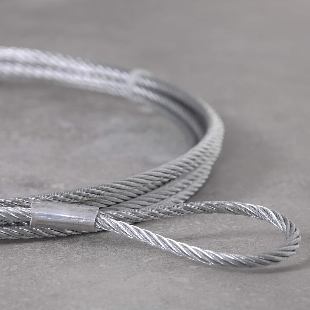 Drahtseile24 Stahlseil mit Ösen, Drahtseil mit Ösen, Schlaufenseil – Stahlseil mit zwei Schlaufen, D