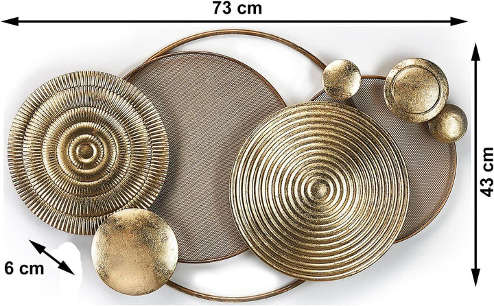 Kobolo Wandbild Wanddeko Metallbild 3D - GOLDEN - aus Metall in Gold
