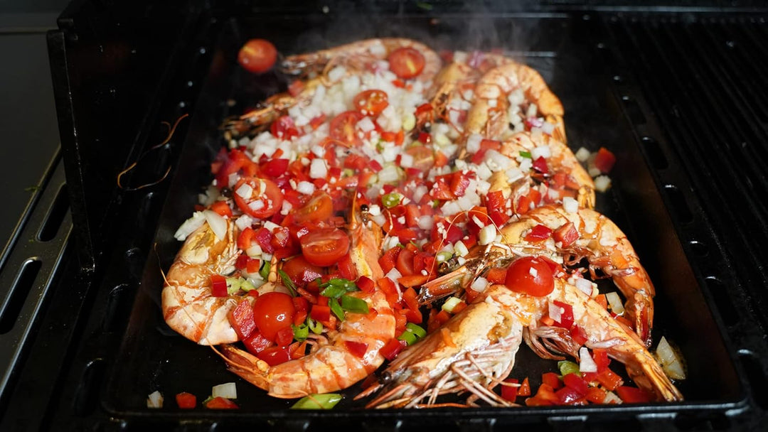 SANTOS einsetzbare Grillpfanne/Einsatzpfanne mit Griffen - Gusseisen Plancha - 37,7x42,8x4,6cm S-Ser