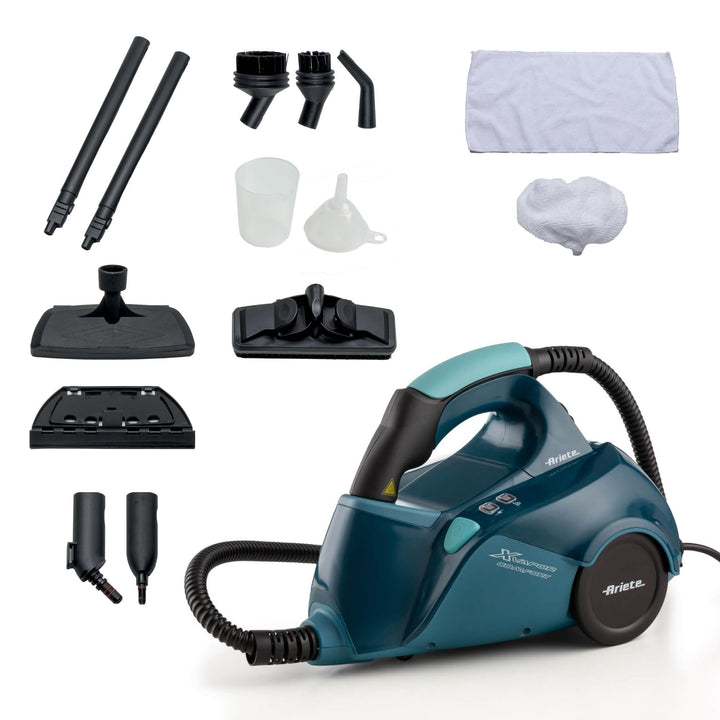 Ariete 4145 XVapor Comfort Dampfreiniger, tötet 99,9% Keime und Bakterien, Zubehör-Set, Dauerdampf 4