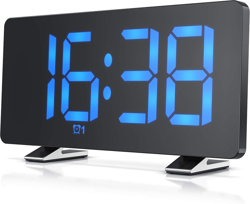 CSL - Radiowecker digital - FM Wecker - LED Display mit 3 Helligkeiten und Autodimmer - grosse Zahle