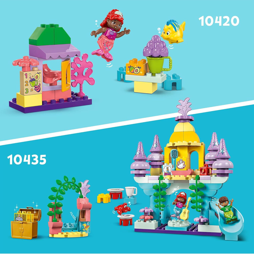 LEGO DUPLO, Disney Arielles magischer Unterwasserpalast, Lernspielzeug zu Arielle, die Meerjungfrau,