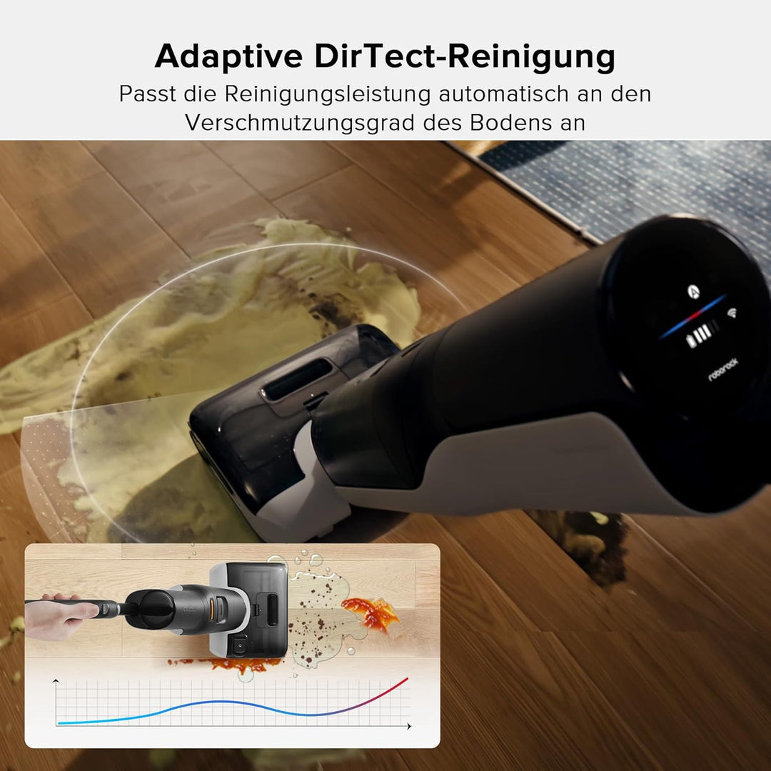 roborock F25 Serie Akku-Nass-Trockensauger, kabelloser Saugwischer mit 20.000 Pa, 90°C Heisslufttroc