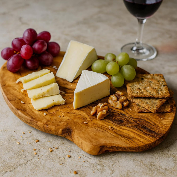 Figura Santa - Olivenholzbrett ORGANIC - Servierbrett Holzbrett Schneidebrett aus Holz Vesperbrett,