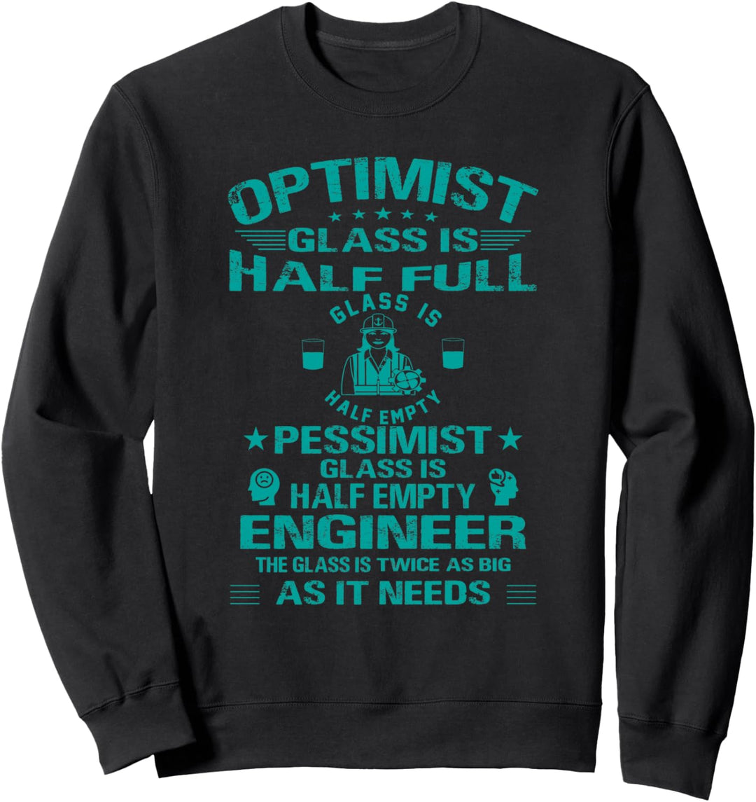 Lustige Elektroingenieur halb leer Geschenk Sweatshirt