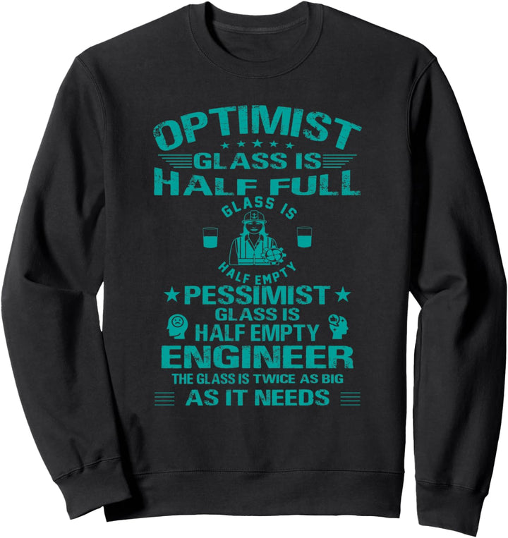 Lustige Elektroingenieur halb leer Geschenk Sweatshirt
