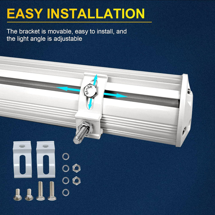 RIGIDON 18 Zoll 45 cm 252W aussen alu weiss led lichtleiste mit 12V kabelbaum kit, Wasserdicht warmw
