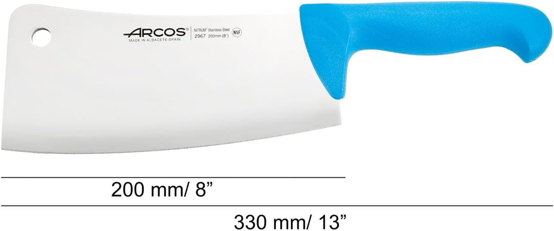 Arcos 296723 Serie 2900 - Hackmesser Metzgermesser - Klinge Nitrum Edelstahl 200 mm - HandGriff Poly