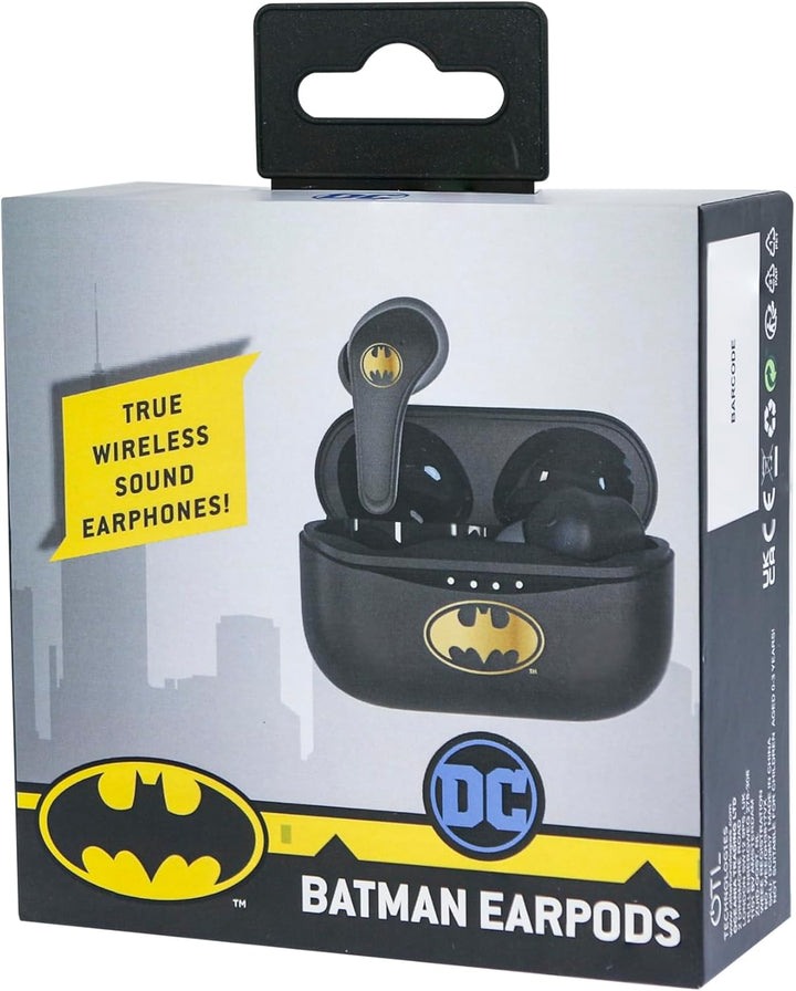OTL Technologies Bluetooth V5.0 Kinder-Kopfhörer Batman mit Ladebox, Schwarz, one Size