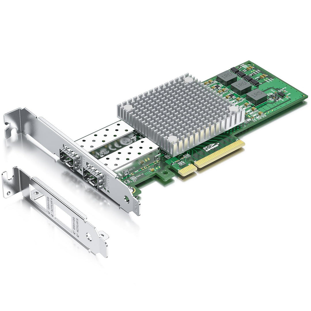 H!Fiber.com 10Gb SFP+ PCI-E Netzwerkkarte NIC, with Broadcom BCM57810S Chip, Dual SFP+ Port, PCI Exp