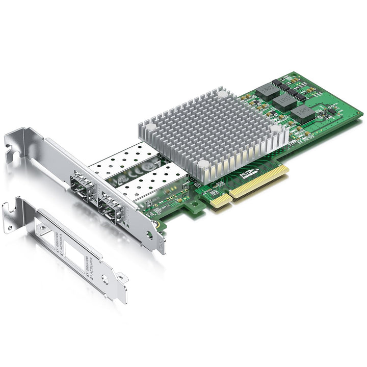 H!Fiber.com 10Gb SFP+ PCI-E Netzwerkkarte NIC, with Broadcom BCM57810S Chip, Dual SFP+ Port, PCI Exp