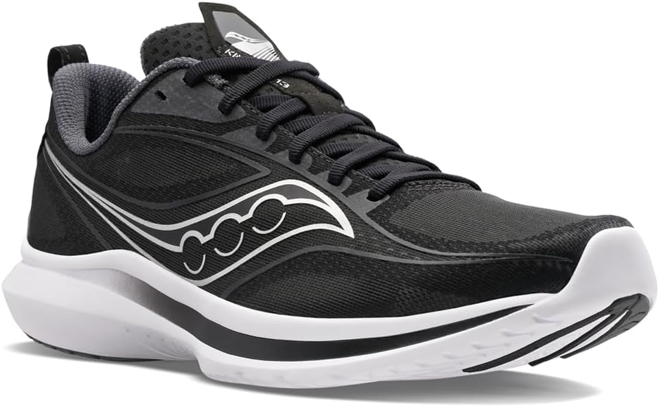 Saucony Herren Kinvara 13 Laufschuh 42.5 EU Schwarz Silber, 42.5 EU Schwarz Silber