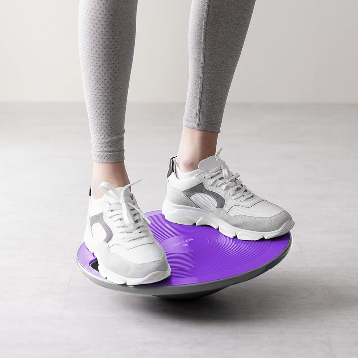 Navaris Balance Board mit Griff - Therapie Kreisel Wackelbrett - Fitness Reha Balance Kraft Training