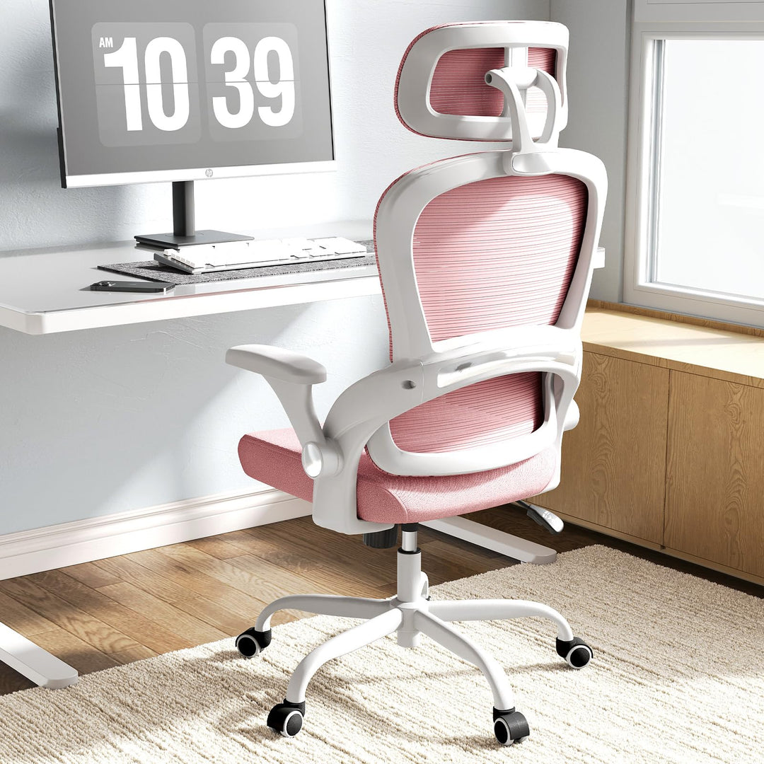 TRALT Ergonomischer Bürostuhl - Schreibtischstuhl mit Verstellbare Kopfstütze Höhenverstellbarer Bür
