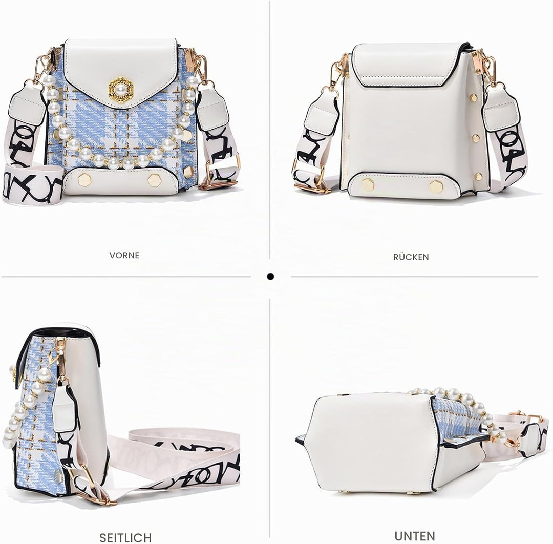 NICOLE &amp; DORIS Süsse Handtaschen Damen Handytaschen Klein Umhängetasche PU Leder Mini Schultertasche