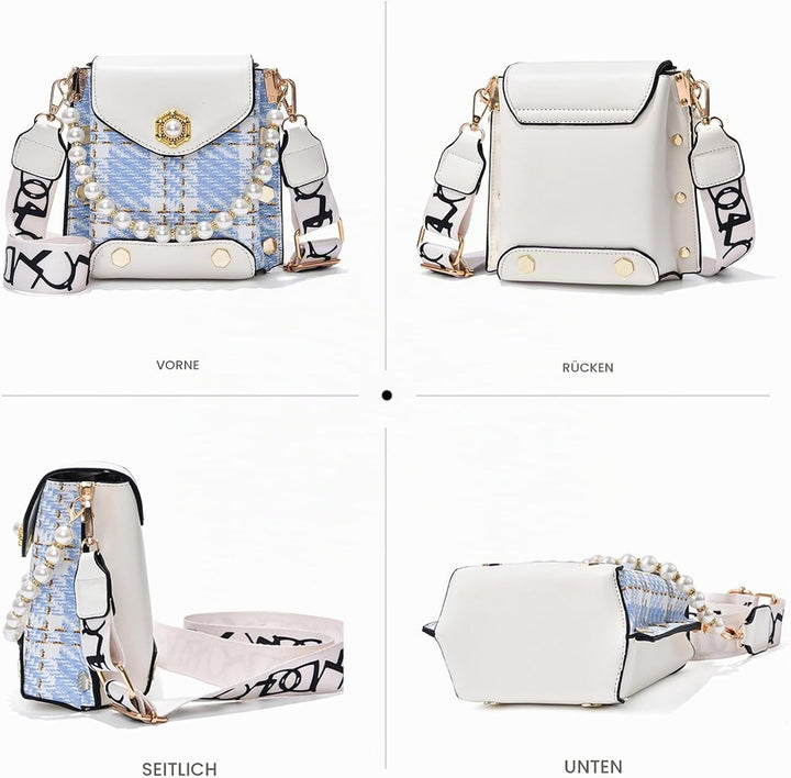 NICOLE &amp; DORIS Süsse Handtaschen Damen Handytaschen Klein Umhängetasche PU Leder Mini Schultertasche