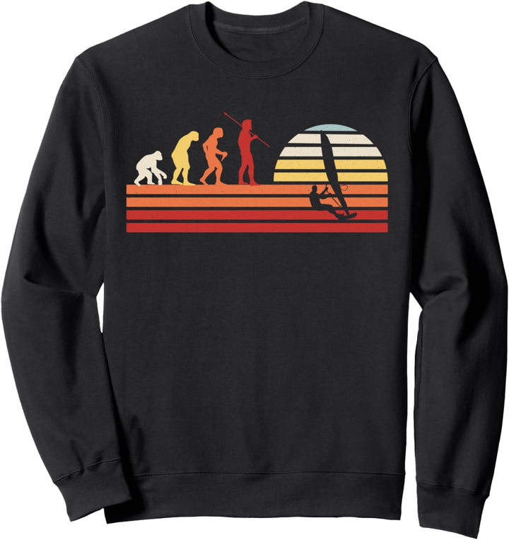 Retro Windsurfing Surfbrett - Vintage Windsurfen Sweatshirt