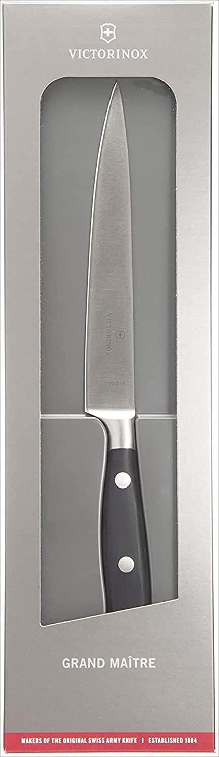 Victorinox, Grand Maître, Profi Tranchiermesser, Extra Scharfe Klinge, gerader Schliff, 15 cm, Robus