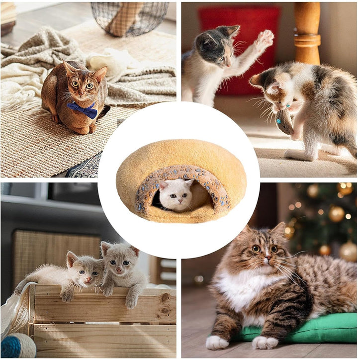 Katzenbetthöhle für Hauskatzen, Katzenschlafsackbett,Katzenschlafsack Süsses Haustierbett Versteckhö