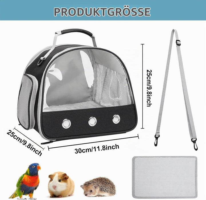 Kleine Haustier-Tragetasche, Kleintier Tragetasche, Transportbox für Katze Mit Seitlicher Öffnung, M