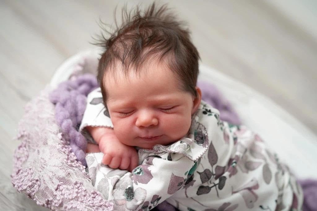 Zero pam Schlafend Reborn Baby Junge, 48 cm Reborn Baby Vollsilikon Lebensecht Junge Augen Geschloss