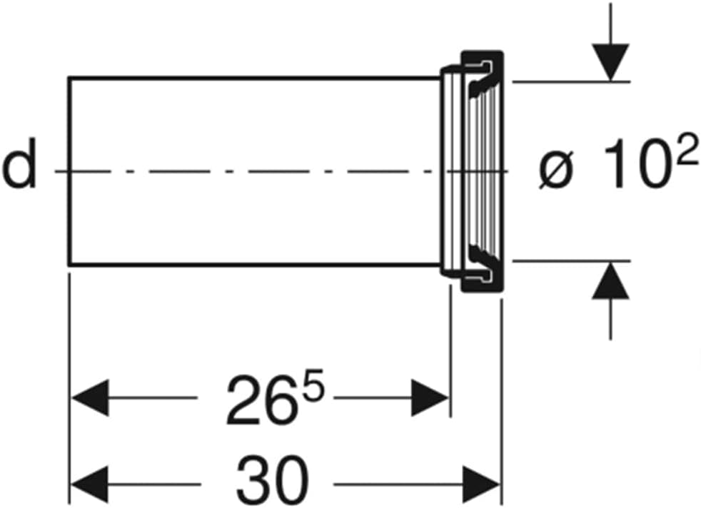 Geberit - Geberit Anschluss-Set für WC-Boden: D90 mm, Schwarz (131.083.16.1)