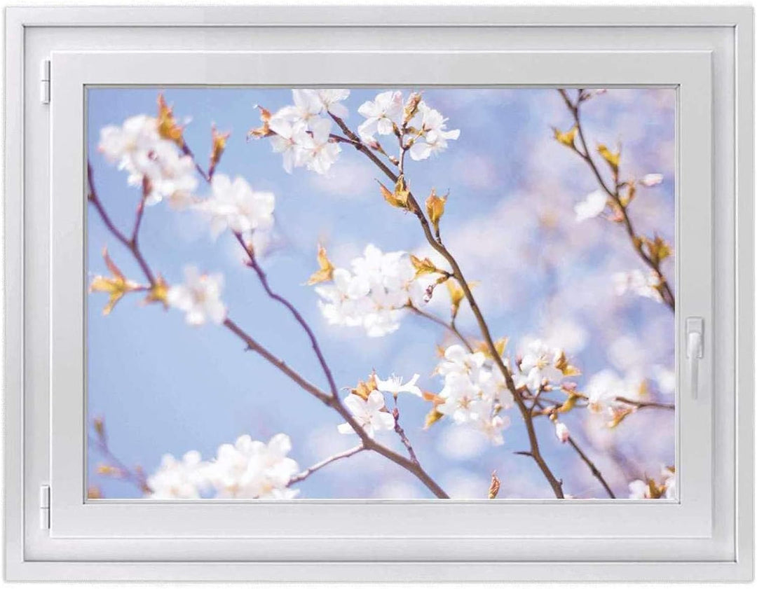 Fensterdeko I Sichtschutz Fenster-Sticker Selbsthaftend I Dekofolie für Bad, Küche, Kinderzimmer - W