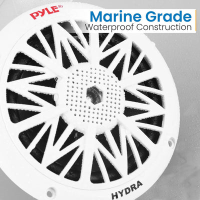 Pyle Marine Lautsprecher (150 Watt, 13,33 cm (5,25 Zoll), 2-Wege) weiss