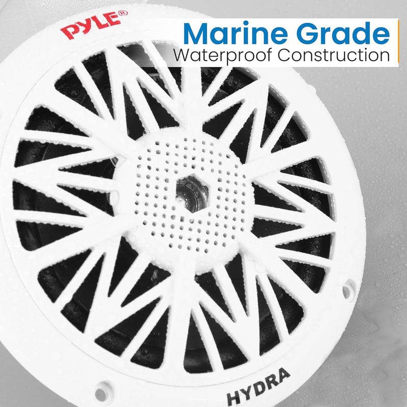 Pyle Marine Lautsprecher (150 Watt, 13,33 cm (5,25 Zoll), 2-Wege) weiss