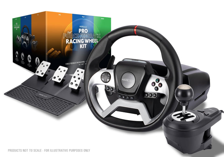Pro FF Racing Wheel Kit (Wheel, 3-Pedal Set &amp; Shifter) - PS4/PC/Xbox