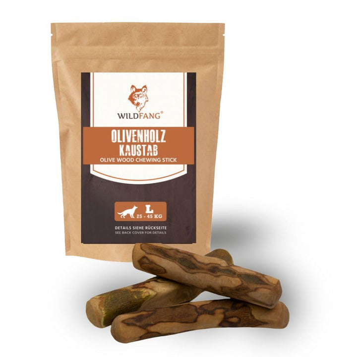 Wildfang® Olivenholz Kauholz für Hunde | Holzknochen Olivenholz | natürliches Kauspielzeug aus Olive