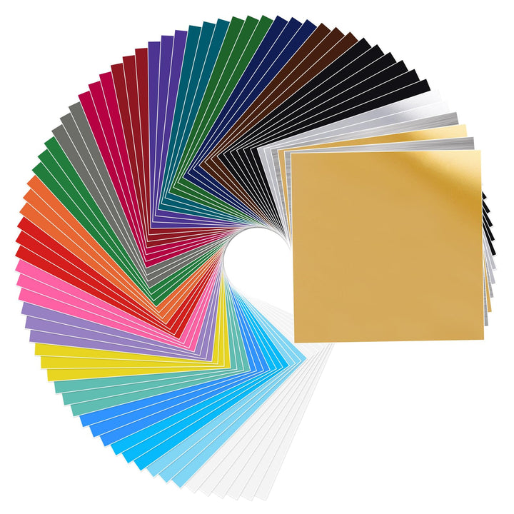 Vinylfolie Plotter, 72 PACK Permanentem Klebefolien, 30,5 x 30,5 cm iImagine Vinyl Selbstklebend Vin