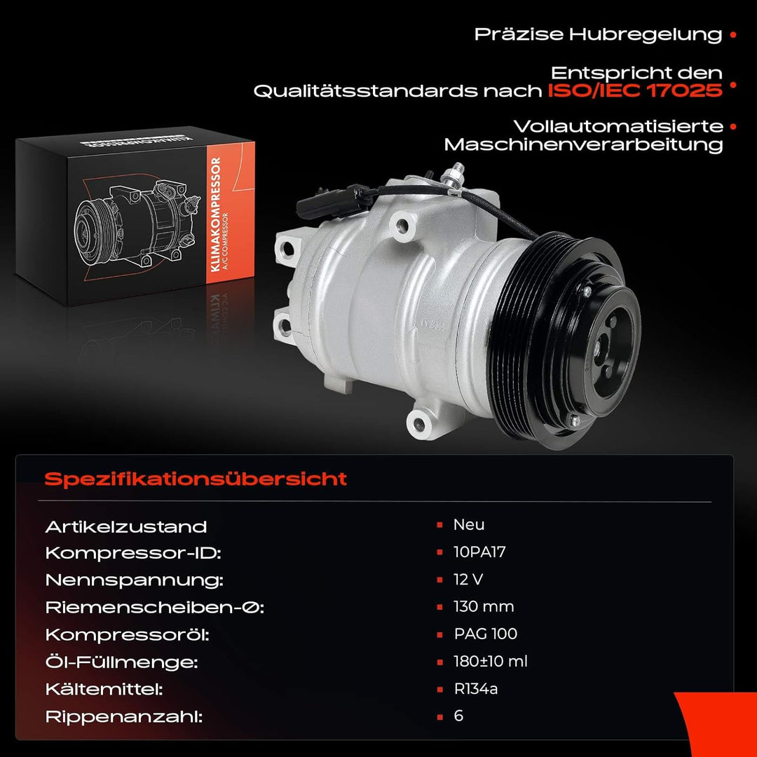 Frankberg Klimakompressor Klimaanlage Kompatibel mit 300 C Touring LX 2.7L Benzin 2004-2010 Charger