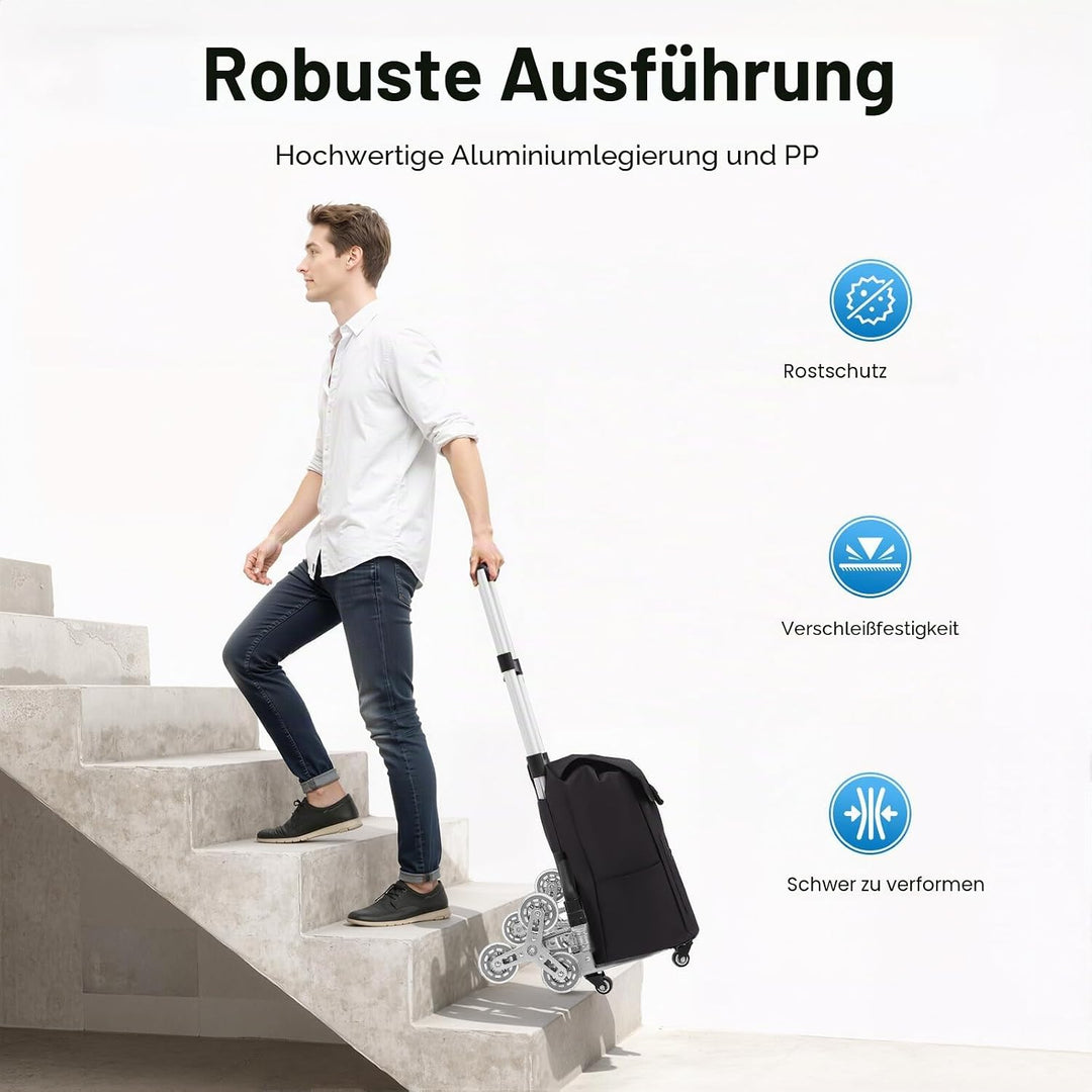 Einkaufswagen Klappbar Einkaufstrolley Sackkarre Klappbarer Treppensteige Dreirad- und Grössere wass