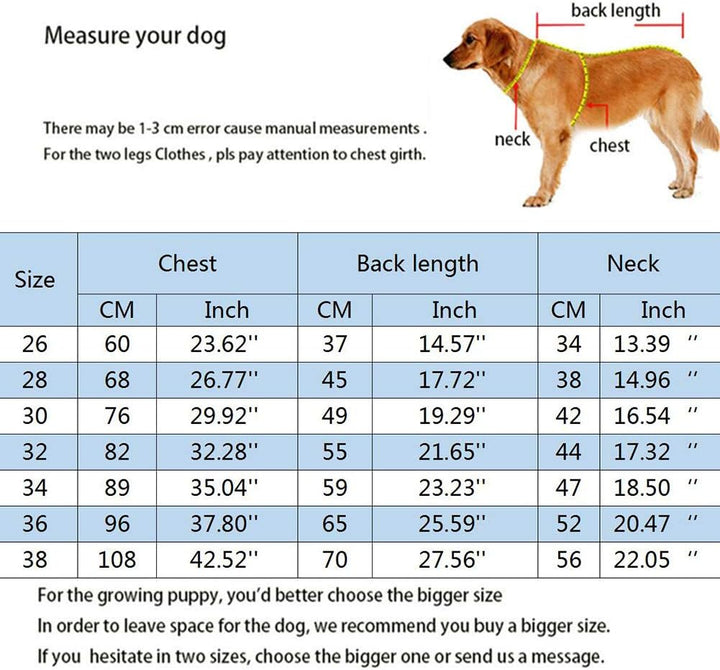 Einteiler für Hunde aus Baumwolle, für mittelgrosse und grosse Hunde, Schlafanzug, vollständig bedec