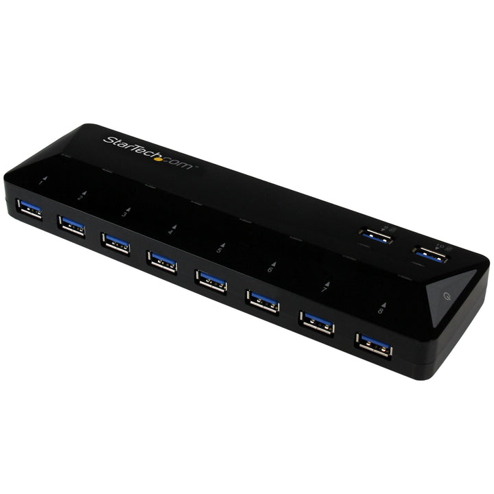 StarTech.com 10 Port USB 3.0 Hub mit Lade- und Sync Port - 2 x 1,5A Ports - Desktop Hub und Schnelll
