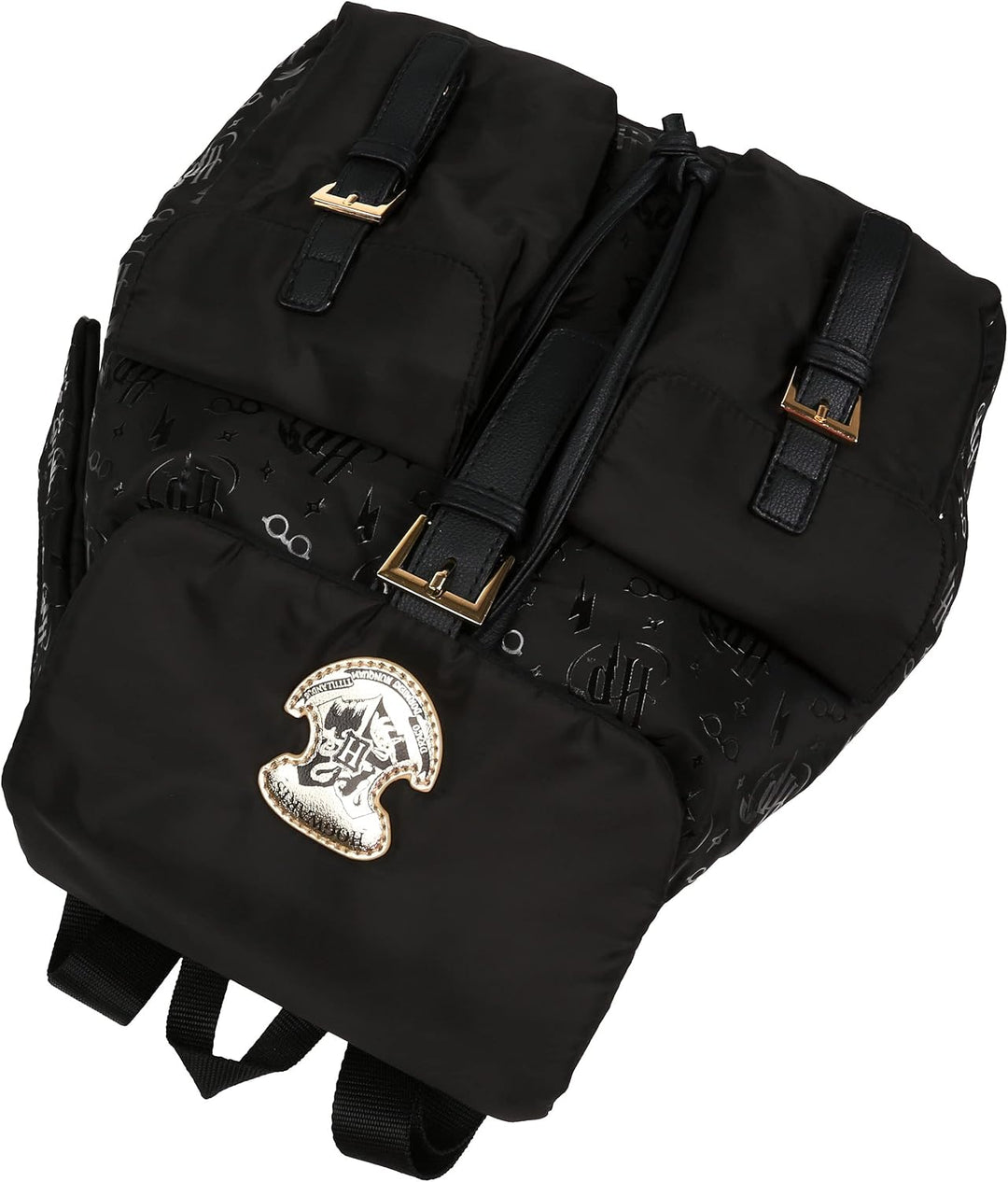 Schwarzer Rucksack mit Fächern Hogwarts Harry Potter Einheitsgrösse